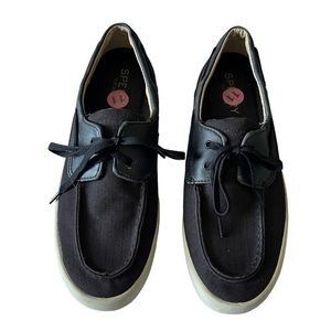 Sperry Top-Sider Men’s Black Canvas Lace Up Boat Deck Shoes‎ Size 11